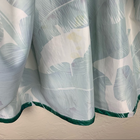 Vintage Palm Leaf Full A-Line Midi Skirt - Picture 9 of 9